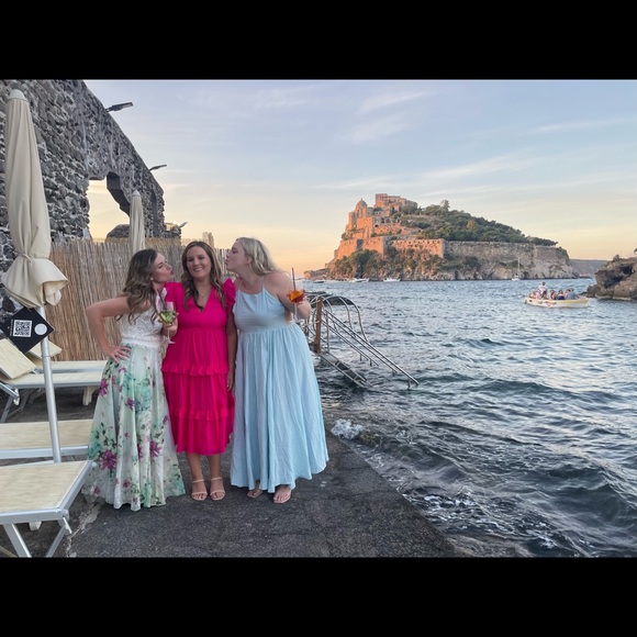 Amanda Uprichard Chamomile Dress In Cerise - Picture 3 of 4